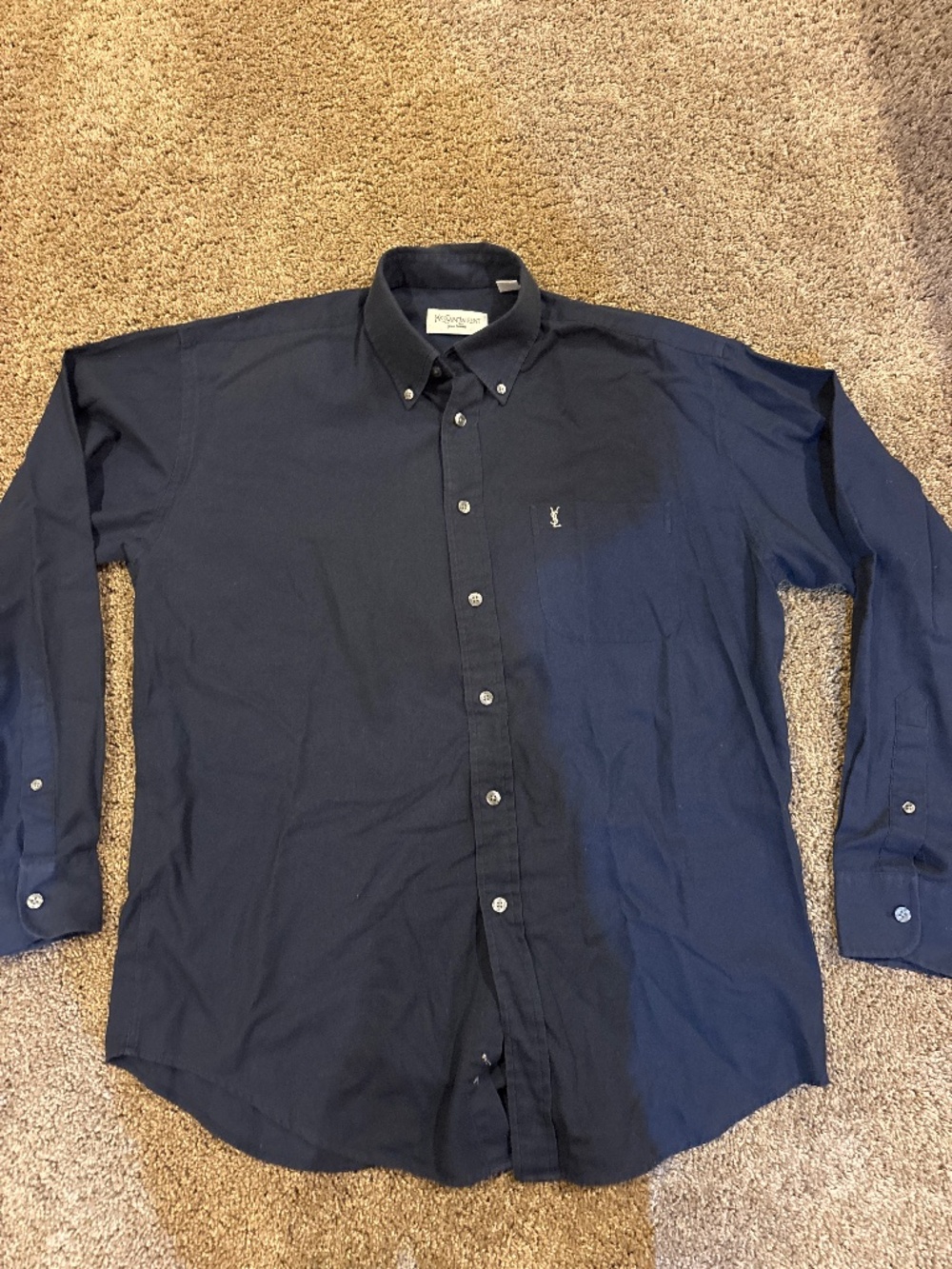 Men’s Yves Saint Laurent Navy button down - Size M
